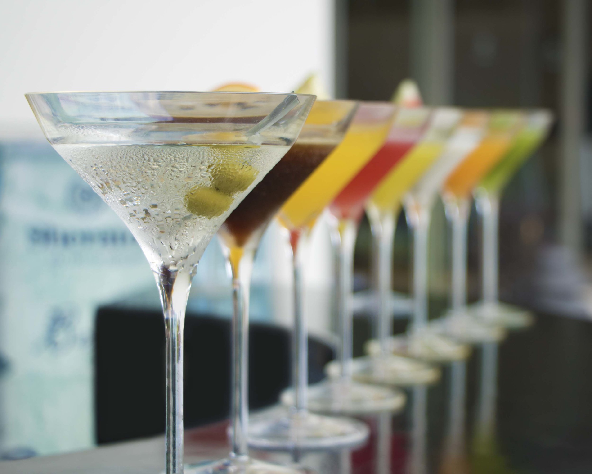 Sheraton Bali Kuta: Martinis. Beverage photography with controlled composition and lighting.